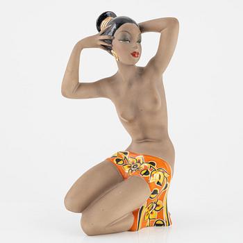 A 'Samara' ceramic figurine, C.I.A. Manna Torino, Italy, around mid 20th Century.