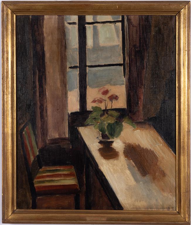 Birger Simonsson, "Interiör med blomkruka".