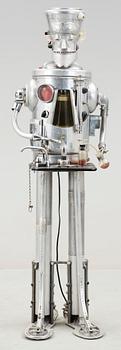 SKULPTUR, metall, glas samt plast, "Frankenstein Robot", Clayton Bailey, 1987.