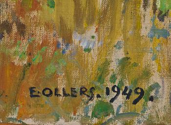 EDVIN OLLERS, olja på uppfodrad duk, signerad och daterad 1949.