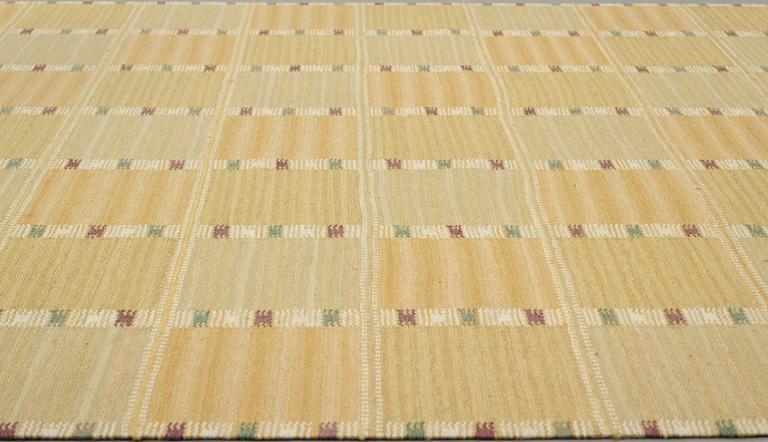 Barbro Nilsson, A CARPET, "Falurutan gul", flat weave, ca 390 x 201 cm, signed AB MMF BN.