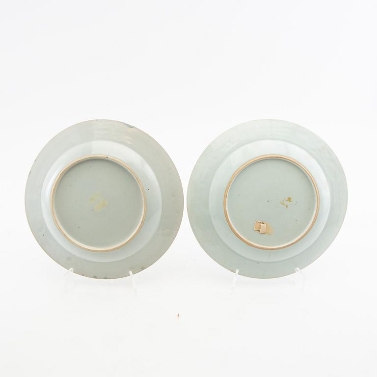 Plates 4 pcs China 18th century porcelain.