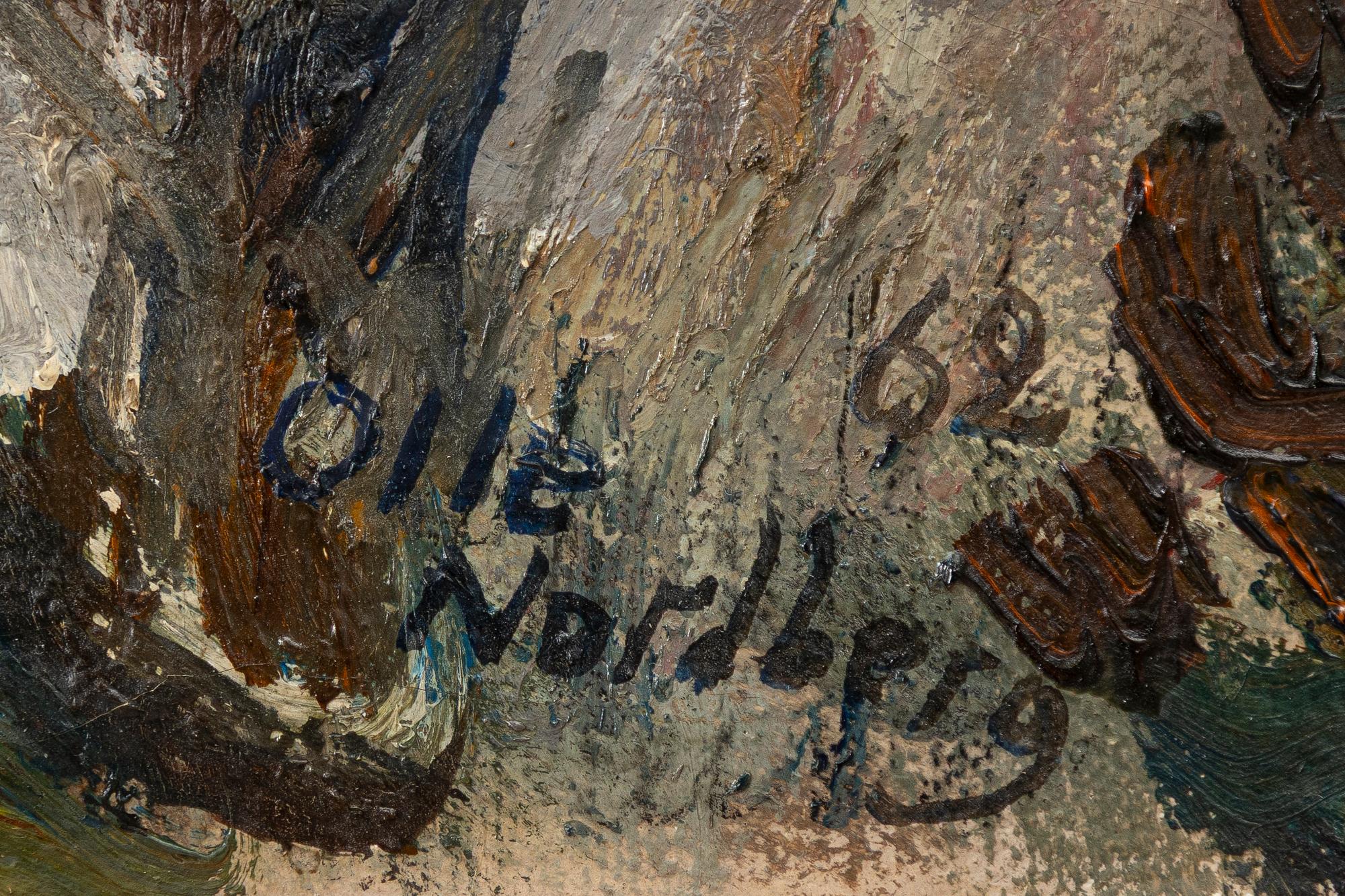 Olle Nordberg, kvinna med ok.