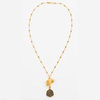 Björn Weckström, necklace "Joik" 18K gold with copper ore, Lapponia 1976.