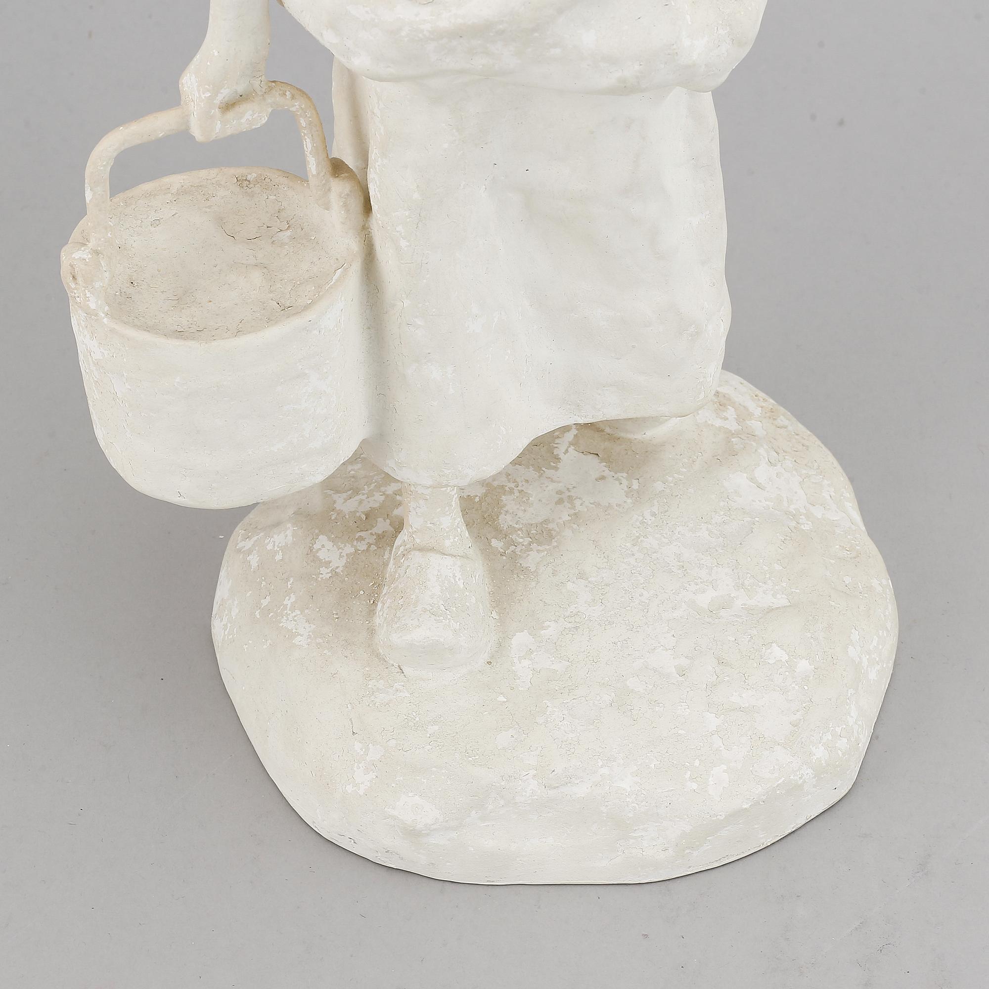 Ruth Milles, plaster sculpture. Signed and dated 1906. Height 36 cm.