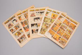 A set of five Musse Pigg comics from 1937 and 1938.