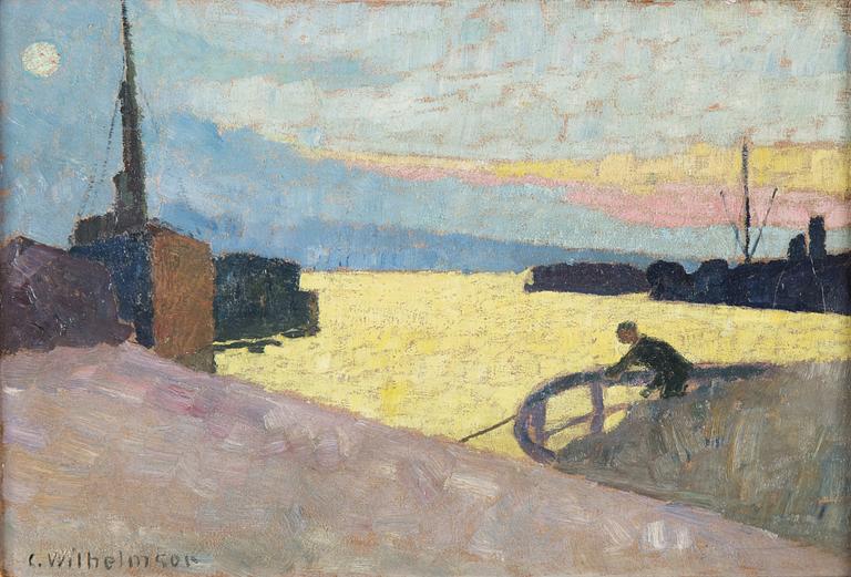 CARL WILHELMSON, oil on panel, signerad.