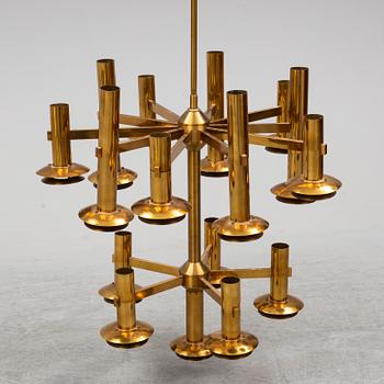 A brass ceiling light by Holger Johansson, Westal.