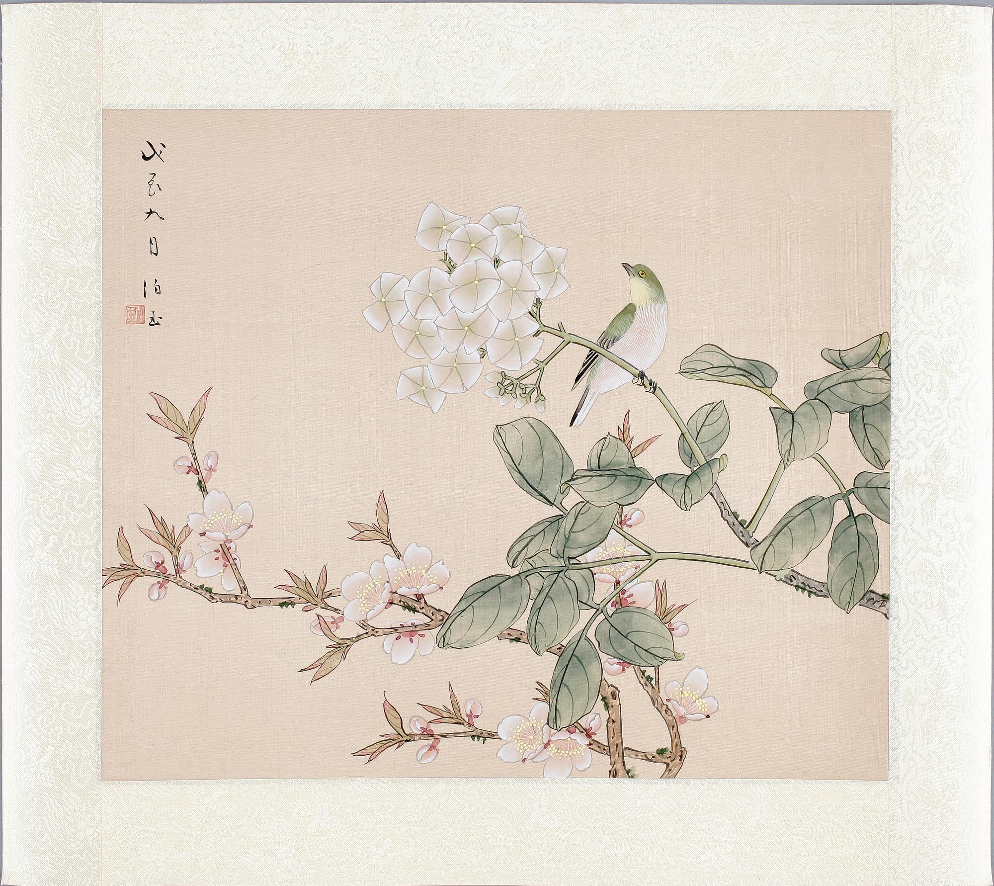 OKÄND KONSTNÄR, sidenmålningar, 10 st, Kina, sent 1900-tal.