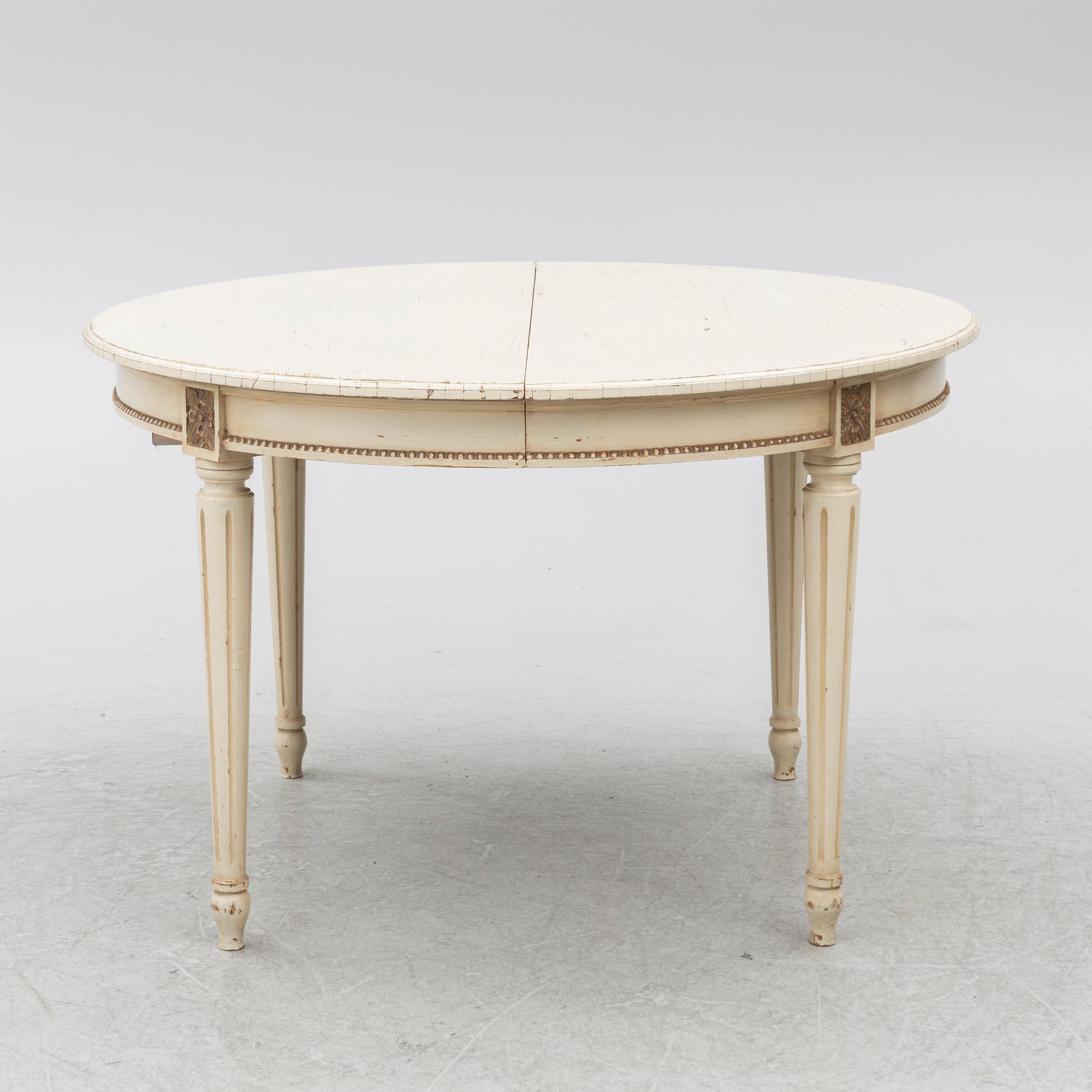 Dining table, Gustavian style, mid-20th century.