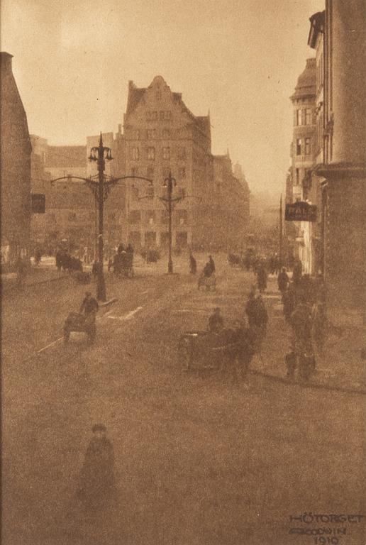 Henry B. Goodwin, "Hötorget", 1919, photogravure from "Our Beautiful Stockholm".