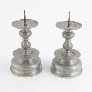 A pair of pewter candlesticks, Firma Svenskt Tenn, 1932-34.