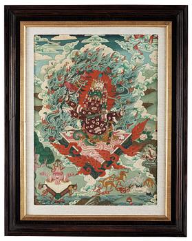 362. A Hayagriva thangka, Tibet/Nepal, 20th Century.