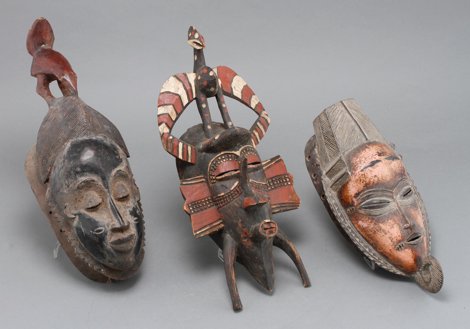 MASKER, 3 st, Afrika.