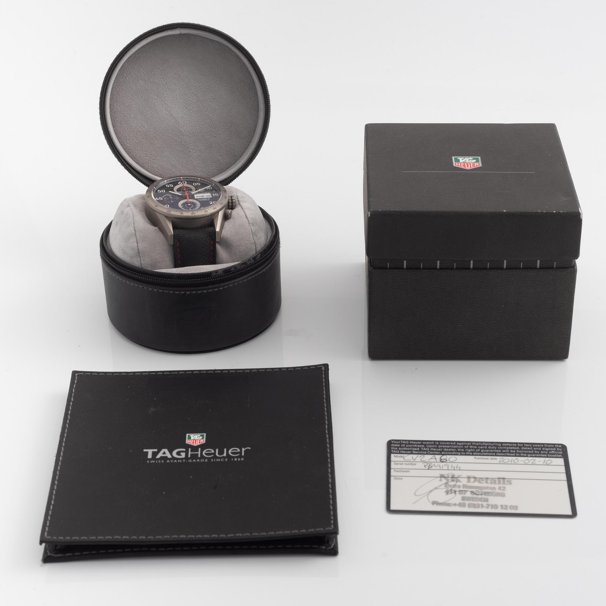 TAG Heuer, Carrera, wristwatch, chronograph, 43 mm.