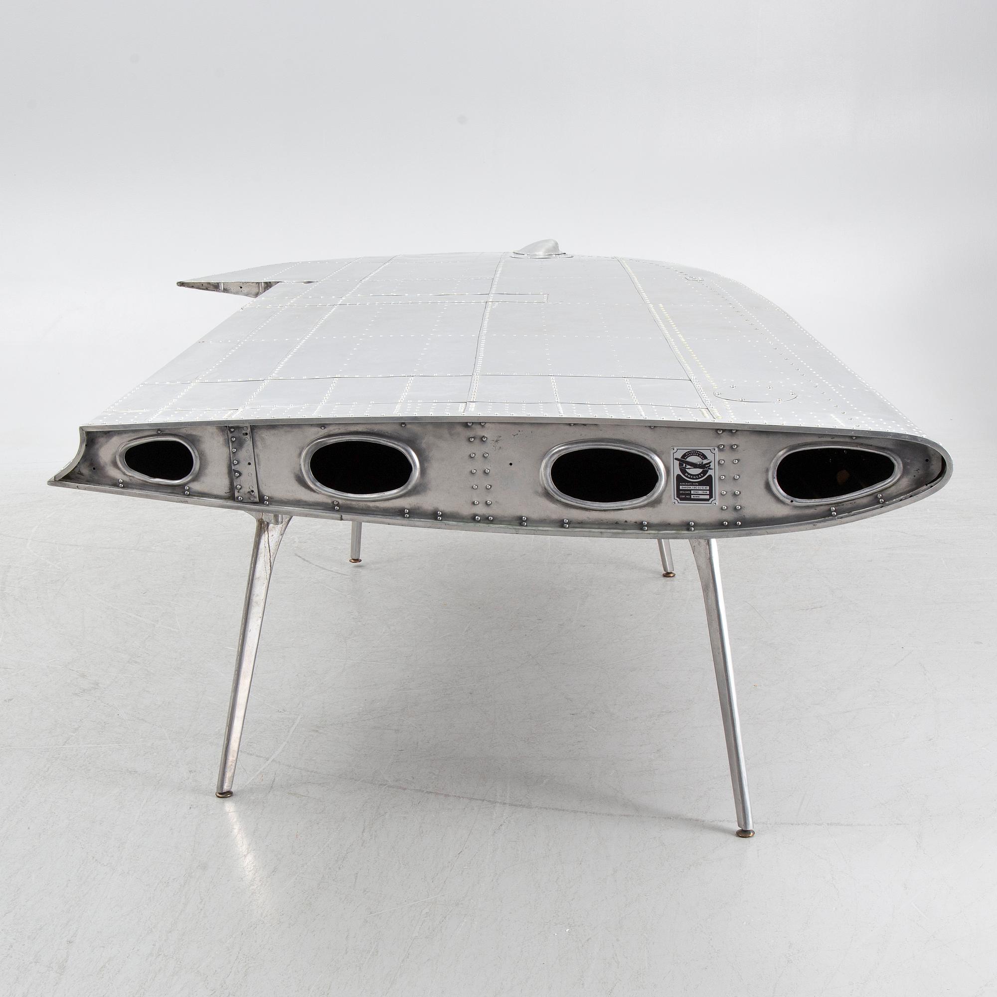 A desk, aeroplane wing from DAKOTA/DC3/C-43. MFG.DATE 1943-1944.