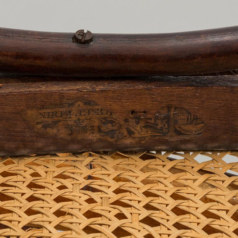 A SET OF FOUR BENTWOOD  CHAIRS J&J KOHN AUSTRIA.