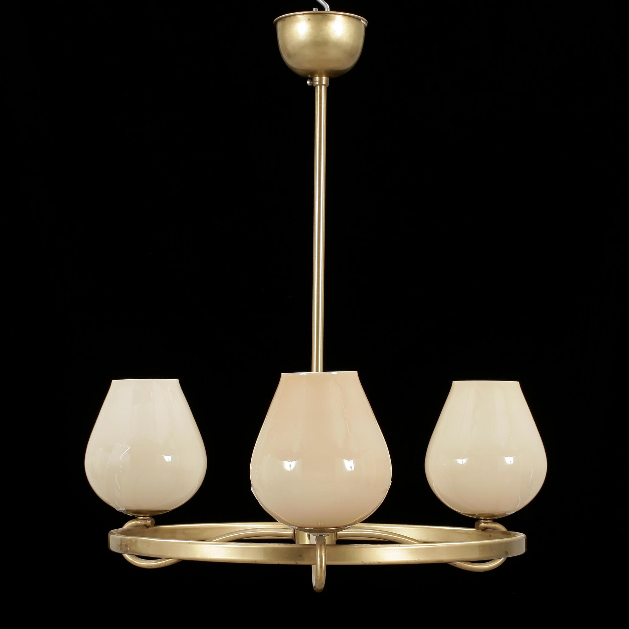 TAKLAMPA, mässing, 1950/60-tal. Höjd 60 cm.