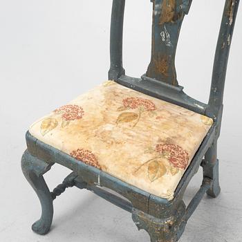 A painted chair, rococo, first half of the 18th Century.