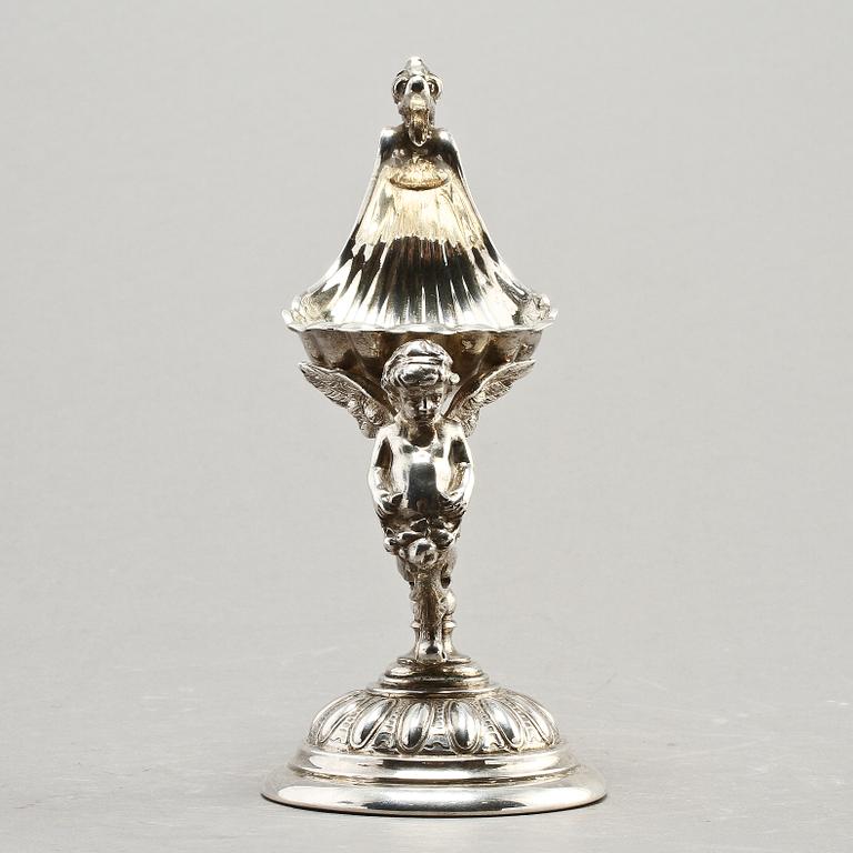 SALTKAR, silver, barockstil, 1900-tal. Vikt 280 gram.