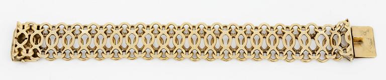 ARMBAND, 18K guld, Evert Gustafsson, Stockholm, 1975. Vikt ca 93,55 g.