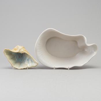 two faiance bowls by Ewald Dahlskog for Bo Fajans, 1940's.