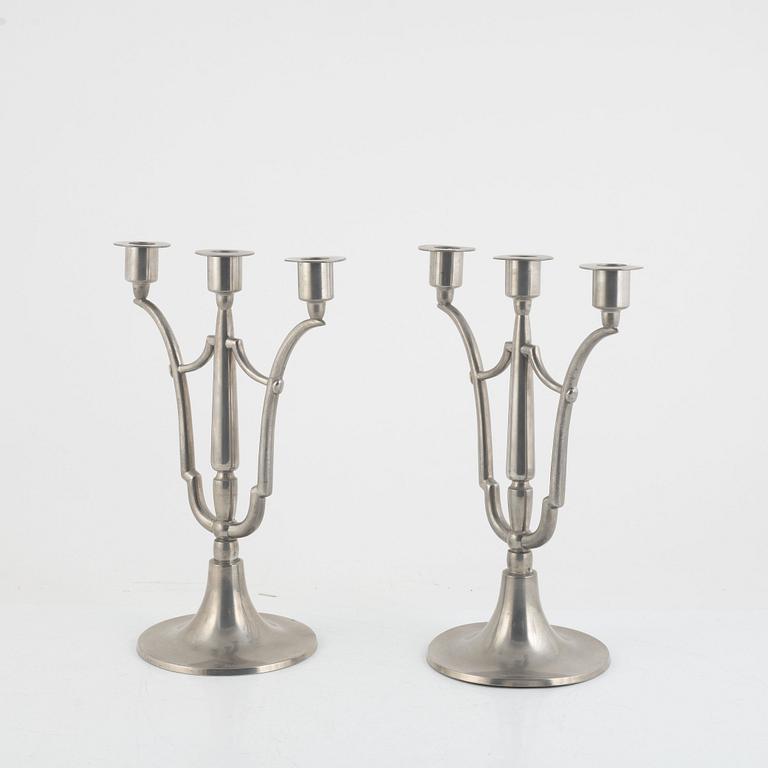 Edvin Ollers, a pair of candelabra, Stockholm 1915.