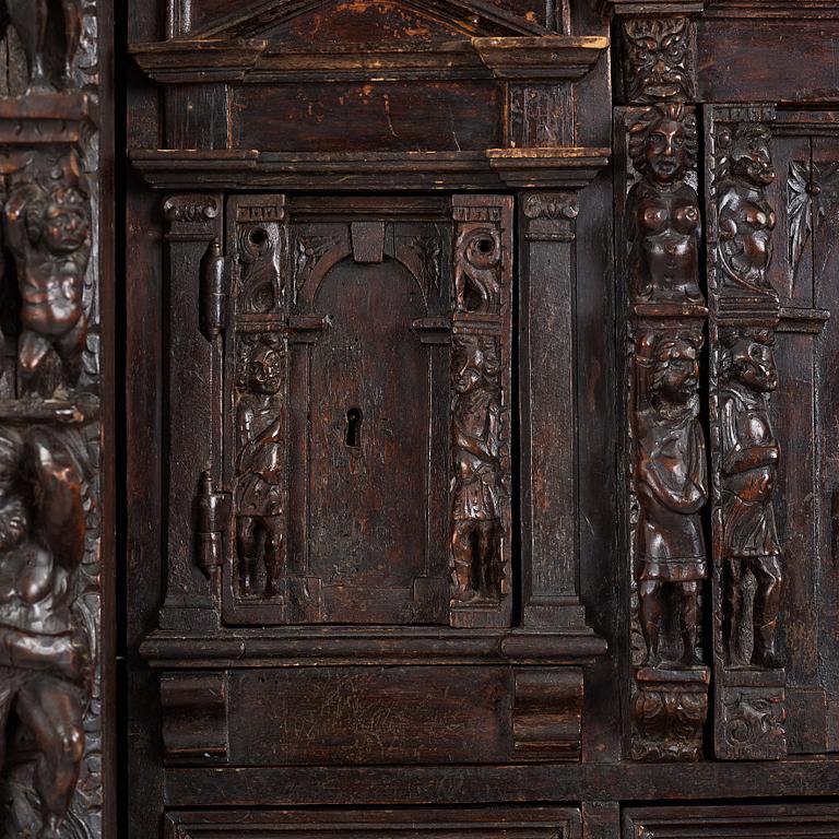 A Renaissance-style cupboard, 1800's, with older parts.