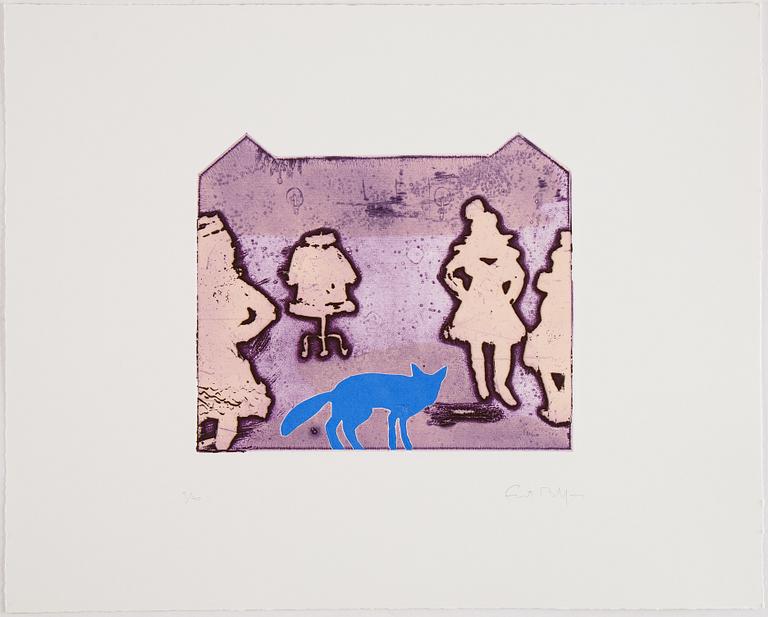 Ernst Billgren, "The end of all animals", portfolio bestående av 12 etsningar, signerad och numrerad 3/40.