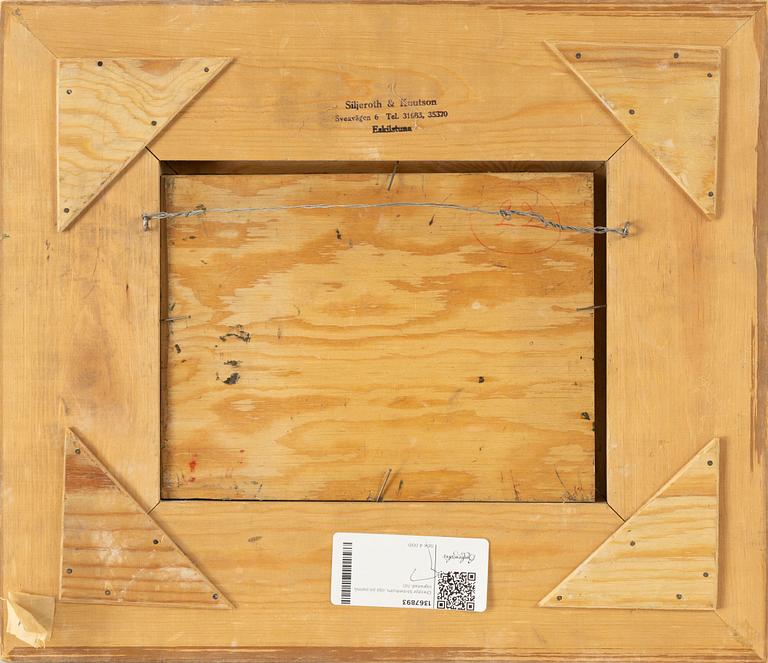 Christer Strömholm, oil on panel, signed.