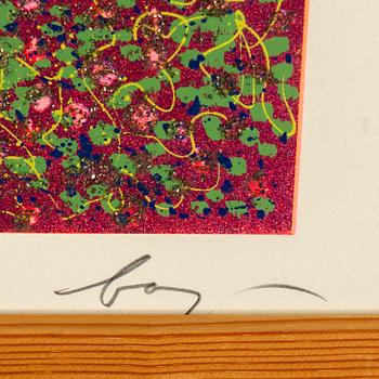 Enrico Baj, färgserigrafi och applikationer. Signed and numbered 59/250.