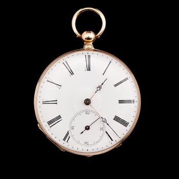 FICKUR, 14 k guld, omkring år 1900.