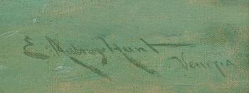 EDWARD AUBREY HUNT, olja på duk, sign.