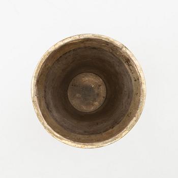 Conrad Gadd pokal/bägare silver delvis förgylld Kristianstad 1749.