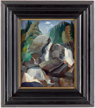 ROLF JUELL GLEDITSCH, oil on board. Signed and dated 1924.