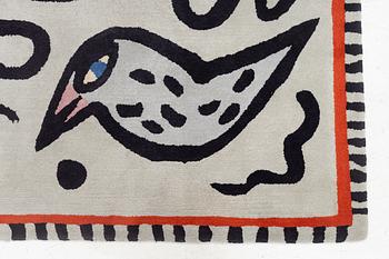 Ulrica Hydman-Vallien, rug "Birdie Blue", numbered 92/100. Approx. 235 x 175 cm.