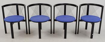 STOLAR, 8st, "String Chair", Niels Jörgen Haugesen, Danmark, 1970-tal.