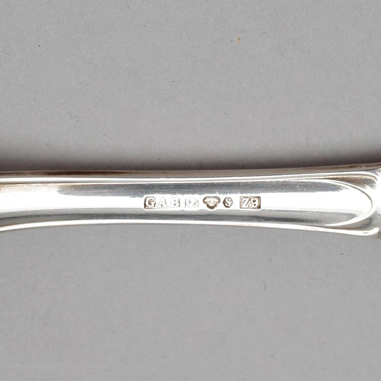 BESTICKSERVIS, 18+4 delar, silver, bl.a. "Olga", GAB, Stockholm 1970. Total vikt ca 1438 gram.