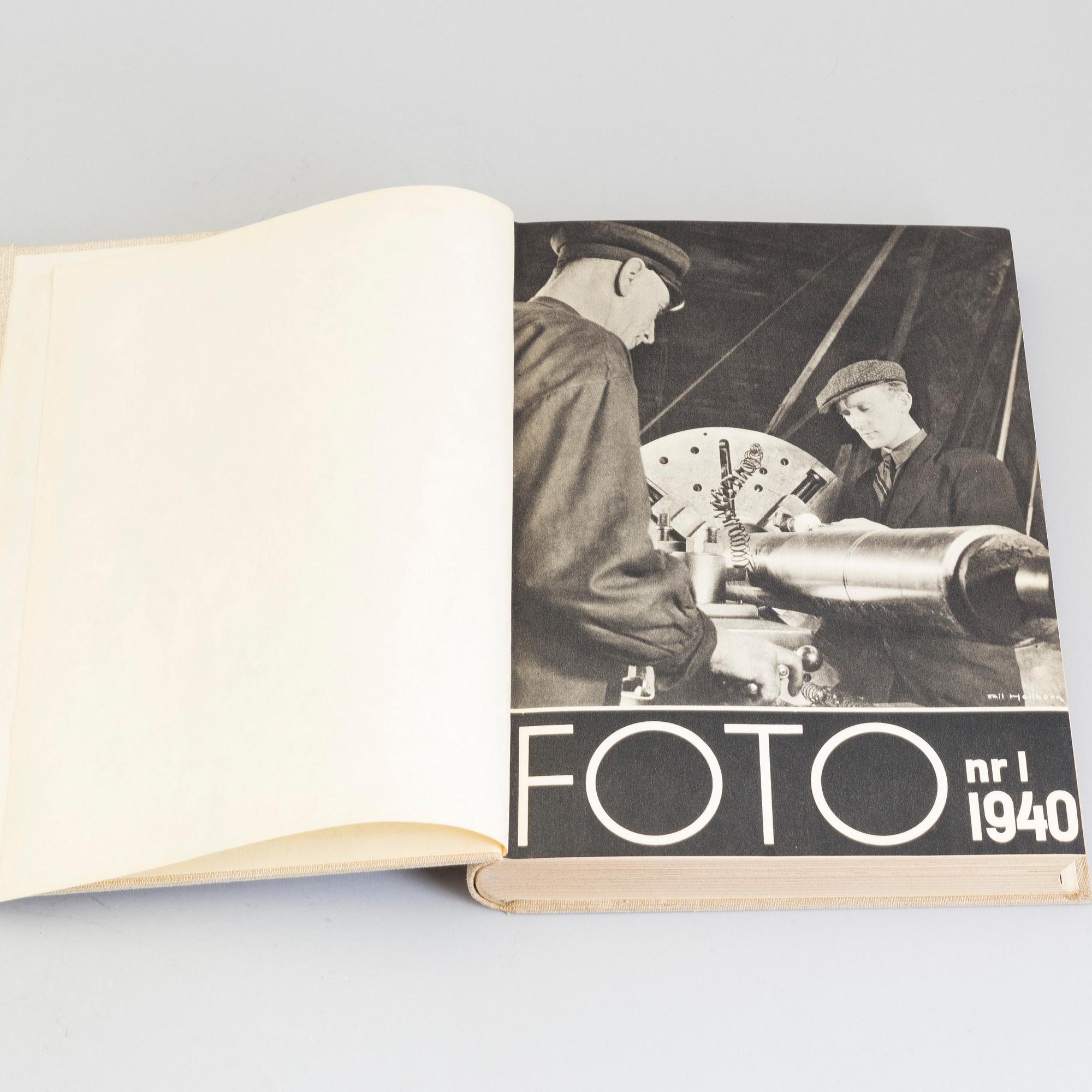 TIDSKRIFTEN FOTO, 1939-1947, nio volymer.