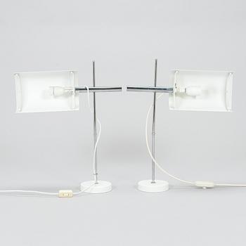 Ben af Schultén, A pair of 1970s 'BS 712' wall lights by Metallimestarit for Artek Finland.