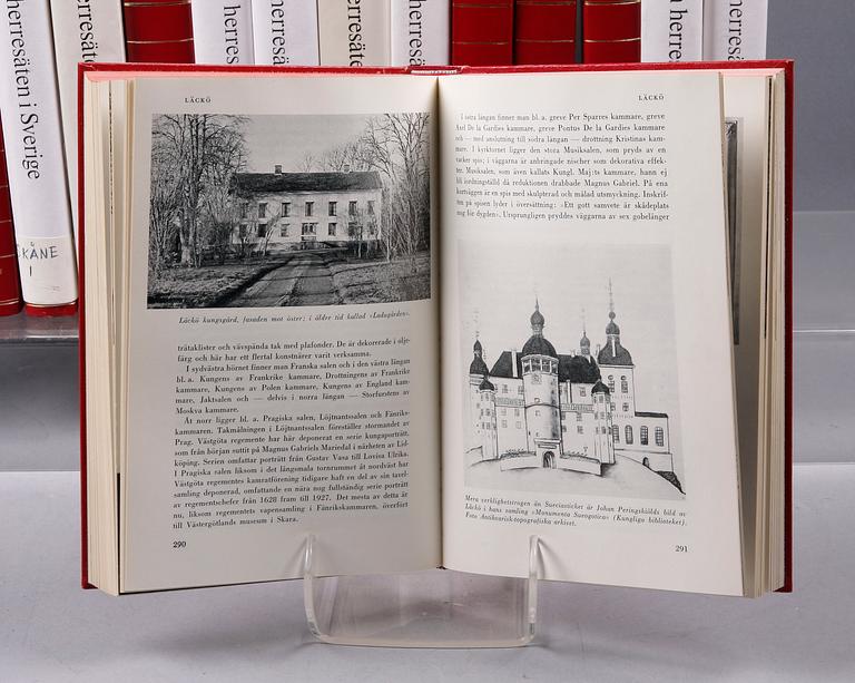 BOKVERK, 15 vol, "Slott och Herresäten i Sverige", Allhem 1960-70-tal.