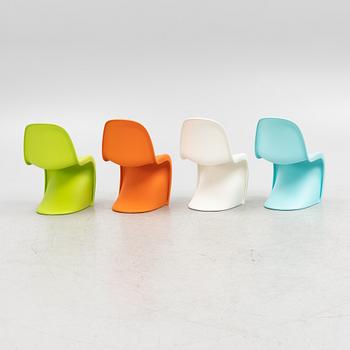 Verner Panton, barnstolar, 4 st,  "Panton Chair", Vitra.