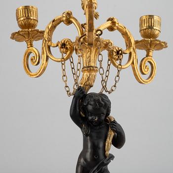 A pair of Louis XV style candelabra 19th century.