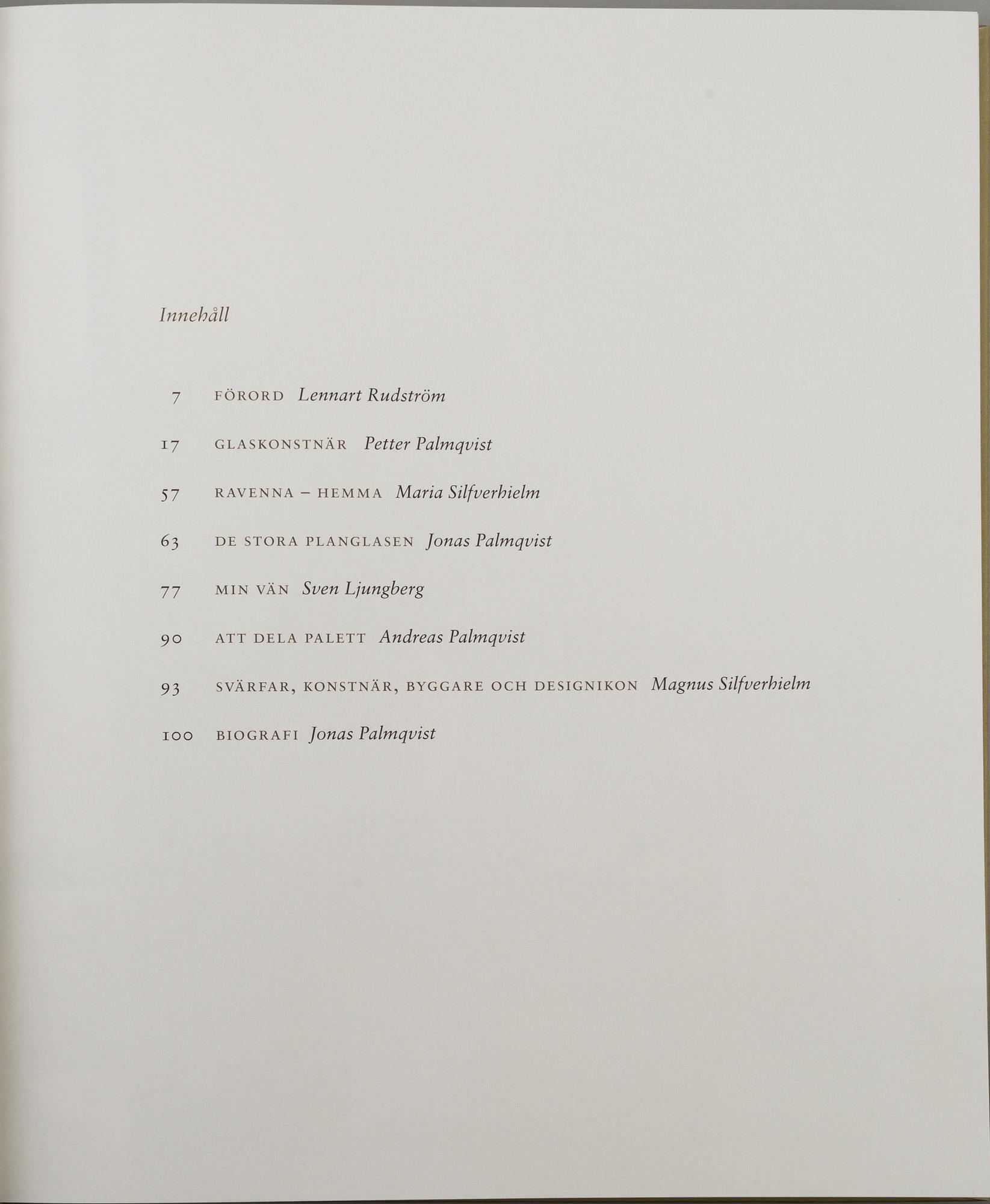 A lot of eight books regarding Orrefors glasbruk.