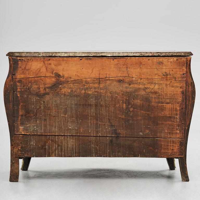 A parquetry and ormolu mounted rococo commode attributed to C. Tietze (master in Stockholm 1764.91).
