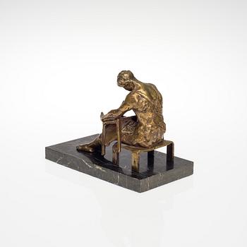 MATTI HAUPT, skulptur, brons, signerad.
