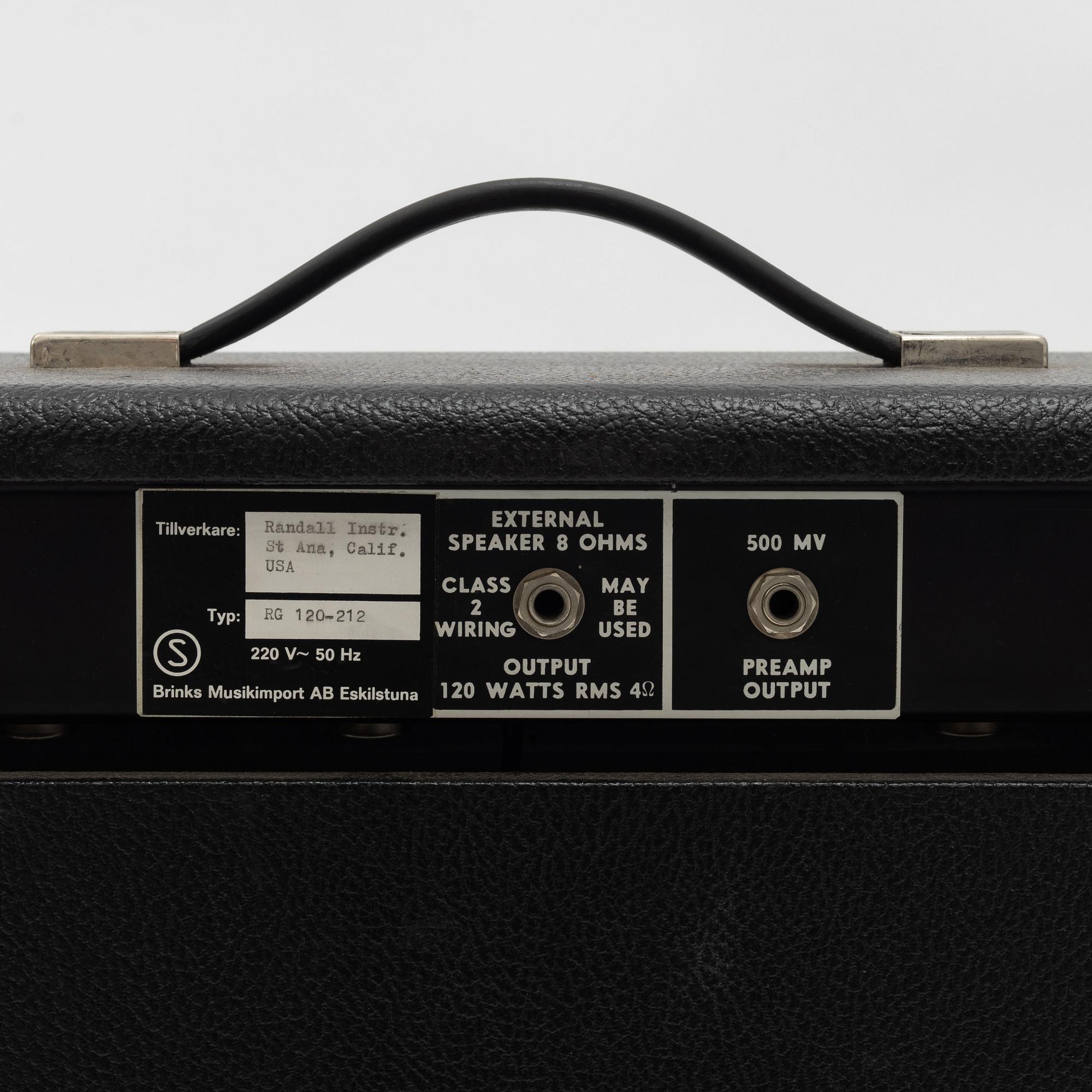 Randall, "Commander II", "RG-120-212", guitar amplifier, 1970s, USA.