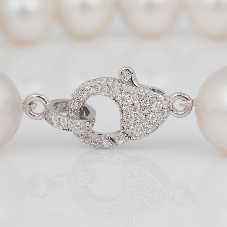 A cultured South Sea pearl collier.