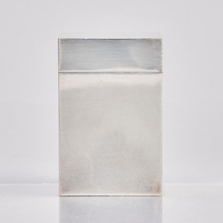 Wiwen Nilsson, a rectangular sterling lidded box, Lund Sweden 1962, reportedly a gift from Wiwen to GAN (Gösta Adrian-Nilsson).