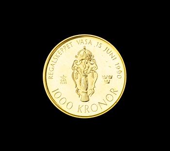 MYNT, guld, Carl XVI Gustaf, 1990. 5,8g.